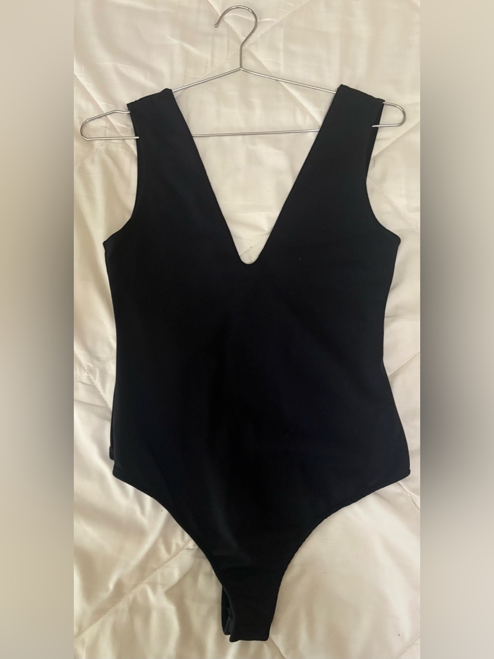 Black V-Neck bodysuit